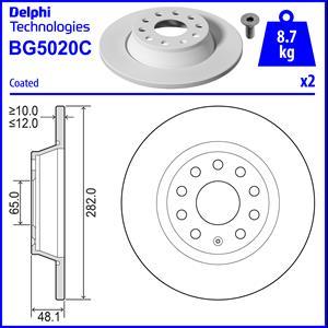 Delphi BG5020C-18B1 - Bremžu diski ps1.lv