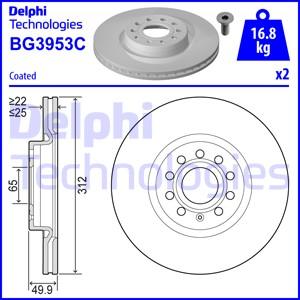 Delphi BG3953C-18B1 - Bremžu diski ps1.lv