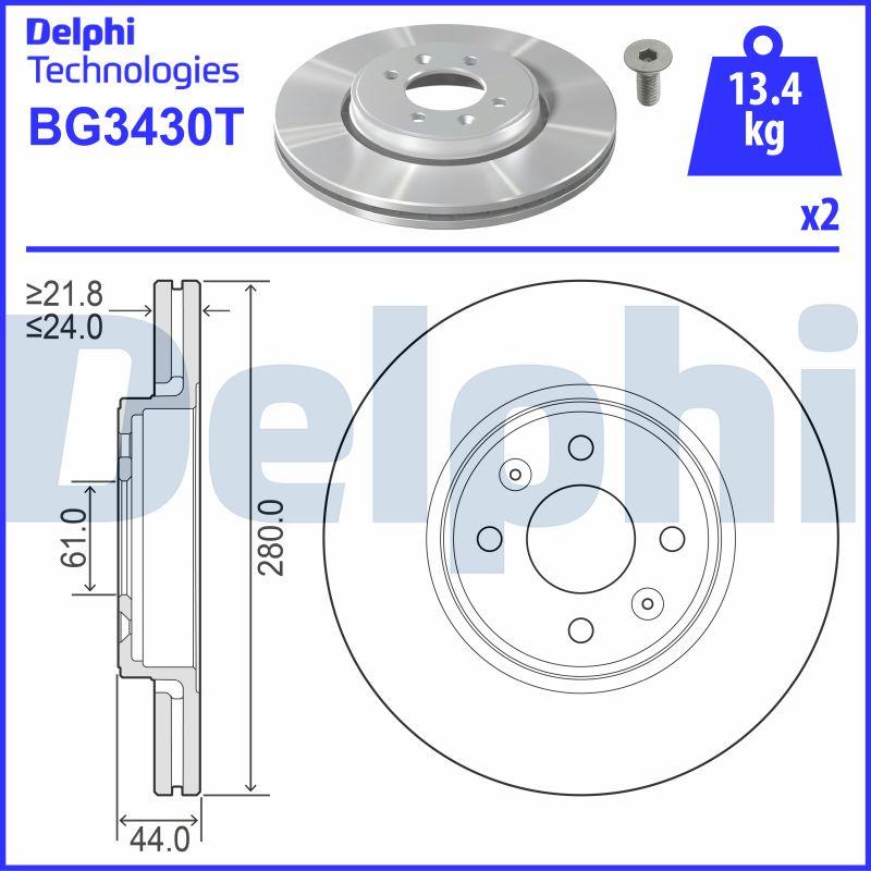 Delphi BG3430T - Bremžu diski ps1.lv