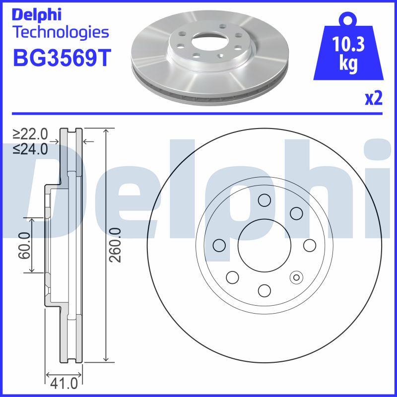 Delphi BG3569T - Bremžu diski ps1.lv