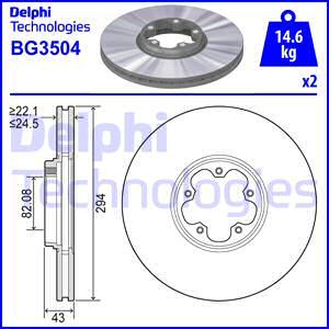 Delphi BG3504 - Bremžu diski ps1.lv