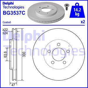 Delphi BG3537C-18B1 - Bremžu diski ps1.lv