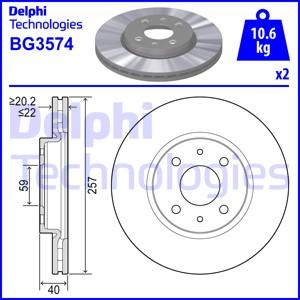 Delphi BG3574 - Bremžu diski ps1.lv