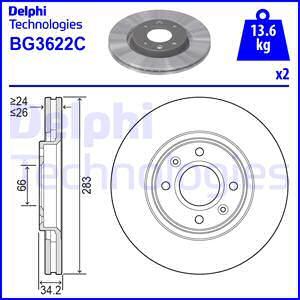 Delphi BG3622 - Bremžu diski ps1.lv