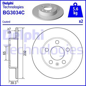 Delphi BG3034C-18B1 - Bremžu diski ps1.lv