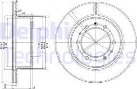 Delphi BG3117 - Bremžu diski ps1.lv