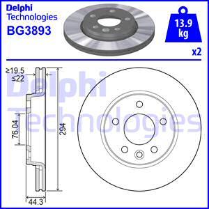 Delphi BG3893 - Bremžu diski ps1.lv