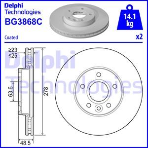 Delphi BG3868C-18B1 - Bremžu diski ps1.lv