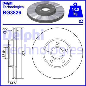 Delphi BG3826 - Bremžu diski ps1.lv