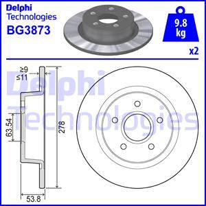 Delphi BG3873 - Bremžu diski ps1.lv