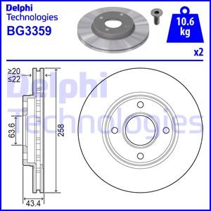 Delphi BG3359 - Bremžu diski ps1.lv