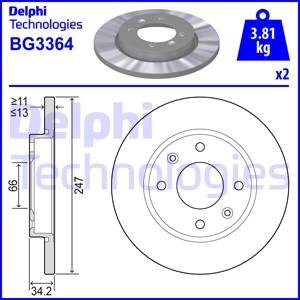 Delphi BG3364 - Bremžu diski ps1.lv