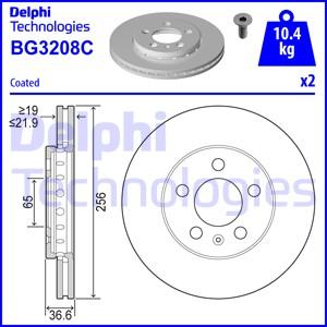 Delphi BG3208-C - Bremžu diski ps1.lv