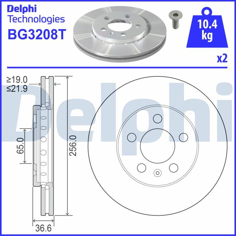 Delphi BG3208T - Bremžu diski ps1.lv