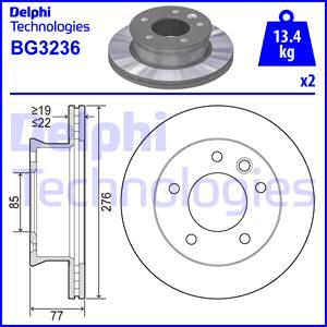 Delphi BG3236 - Bremžu diski ps1.lv
