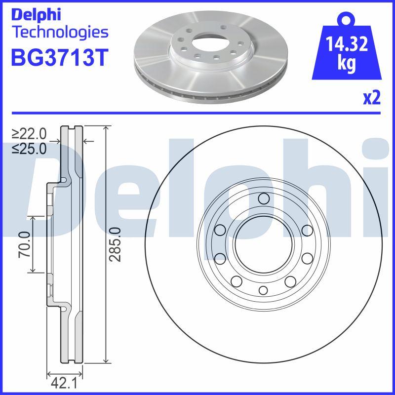 Delphi BG3713T - Bremžu diski ps1.lv