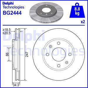 Delphi BG2444 - Bremžu diski ps1.lv