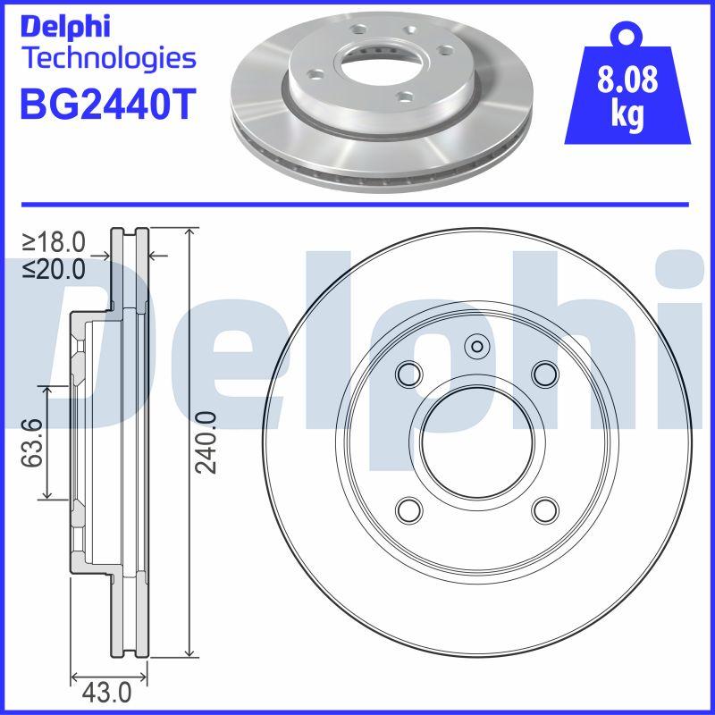 Delphi BG2440T - Bremžu diski ps1.lv