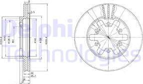 Delphi BG2457 - Bremžu diski ps1.lv