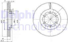 Delphi BG2524 - Bremžu diski ps1.lv