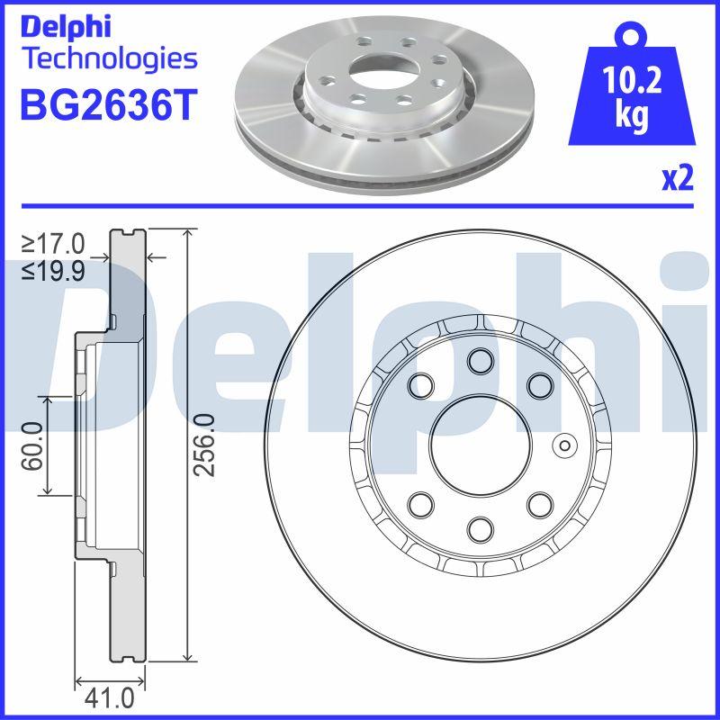 Delphi BG2636T - Bremžu diski ps1.lv