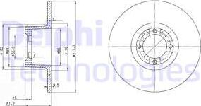 Delphi BG2081 - Bremžu diski ps1.lv