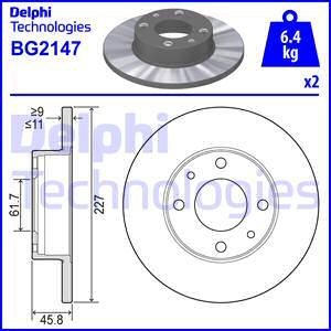 Delphi BG2147 - Bremžu diski ps1.lv