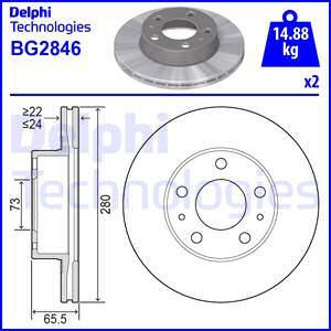 Delphi BG2846 - Bremžu diski ps1.lv