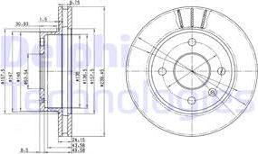 Delphi BG2367 - Bremžu diski ps1.lv