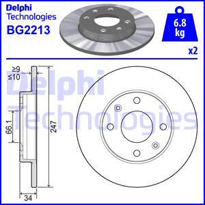 Delphi BG2213 - Bremžu diski ps1.lv