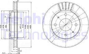 Delphi BG2763 - Bremžu diski ps1.lv