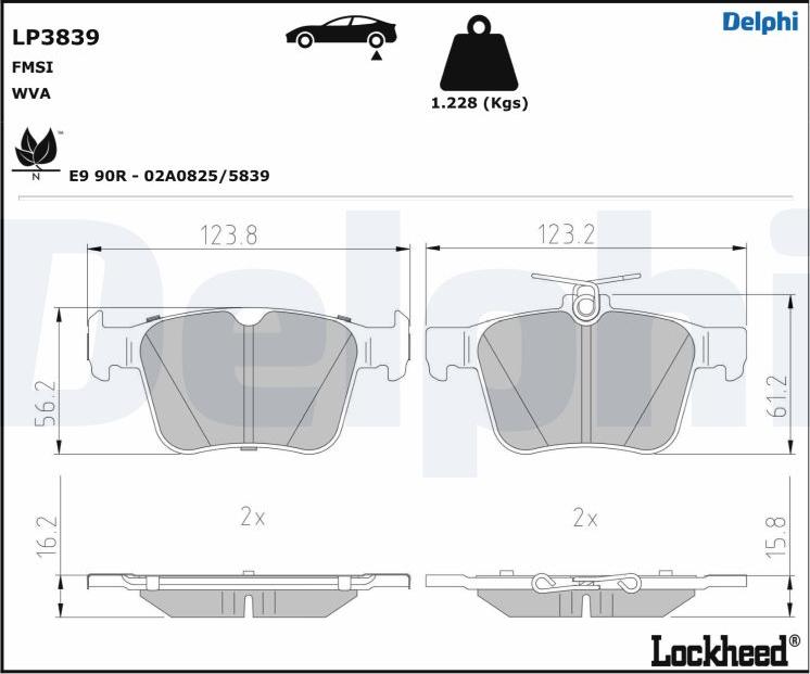 Delphi LP3839 - Bremžu uzliku kompl., Disku bremzes ps1.lv