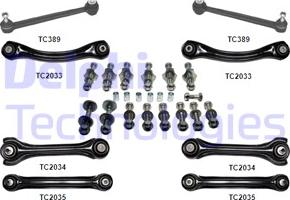 Delphi TC1600KIT-11B1 - Remkomplekts, Neatk. balstiekārtas šķērssvira ps1.lv