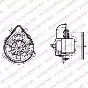 Delphi TSP0545024 - Elektromotors, Salona ventilācija ps1.lv