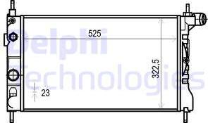 Delphi TSP0524016 - Radiators, Motora dzesēšanas sistēma ps1.lv