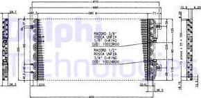 Delphi TSP0225166 - Kondensators, Gaisa kond. sistēma ps1.lv