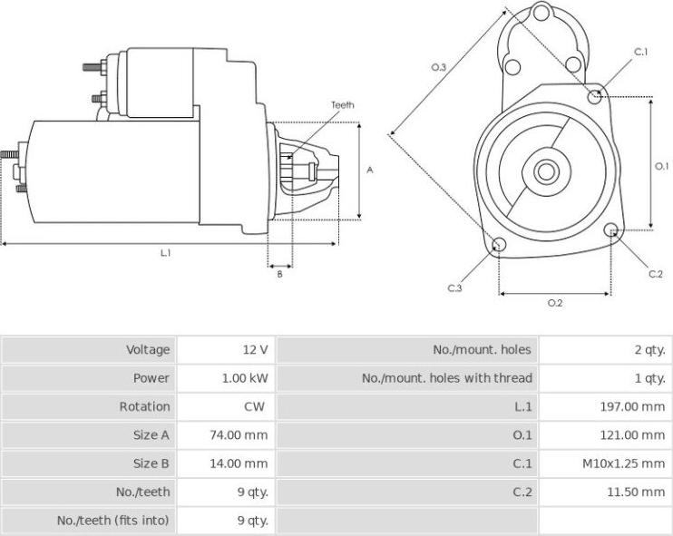 Denso 4280006190 - Starteris ps1.lv