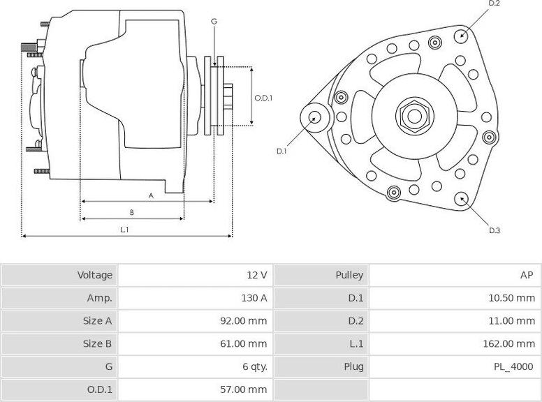 Denso 1042103460 - Ģenerators ps1.lv