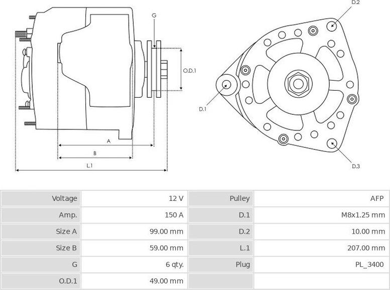 Denso 1042103180 - Ģenerators ps1.lv