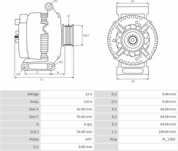 Denso 1012101700 - Ģenerators ps1.lv