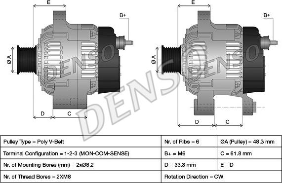 Denso DAN507 - Ģenerators ps1.lv