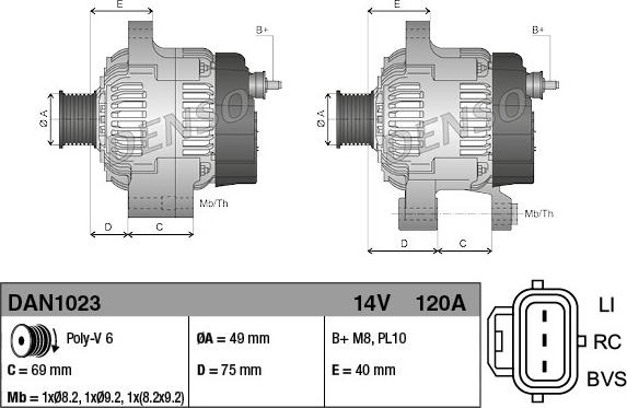 Denso DAN1023 - Ģenerators ps1.lv