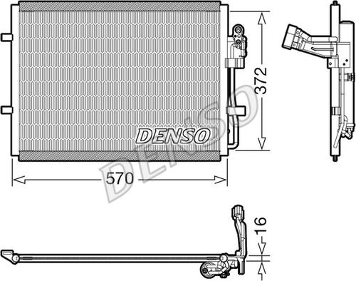 Denso DCN44016 - Kondensators, Gaisa kond. sistēma ps1.lv