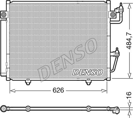 Denso DCN45009 - Kondensators, Gaisa kond. sistēma ps1.lv