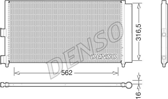 Denso DCN09072 - Kondensators, Gaisa kond. sistēma ps1.lv