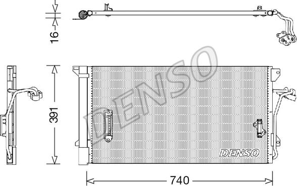 Denso DCN02027 - Kondensators, Gaisa kond. sistēma ps1.lv