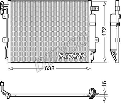 Denso DCN14003 - Kondensators, Gaisa kond. sistēma ps1.lv