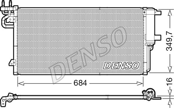 Denso DCN10045 - Kondensators, Gaisa kond. sistēma ps1.lv