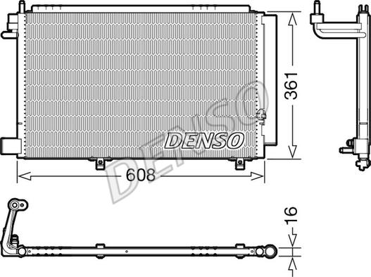 Denso DCN10041 - Kondensators, Gaisa kond. sistēma ps1.lv