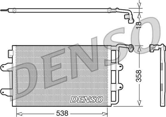 Denso DCN32026 - Kondensators, Gaisa kond. sistēma ps1.lv